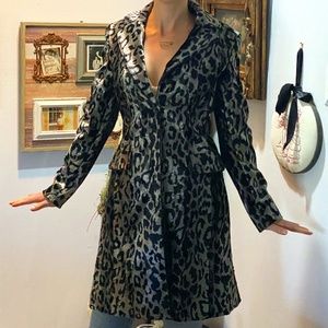Karen Millen Leopard Print Trench Size 6